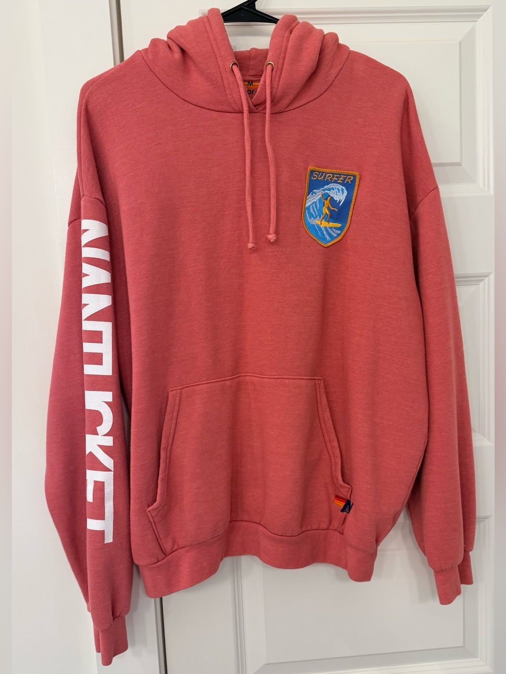 Aviator Nation Coral Pullover Hoodie with Surfer Patch